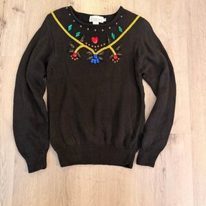 Vintage Studio C black sweater Size Large
